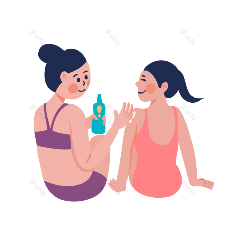 女孩图片,护肤元素,PNG,免抠素材